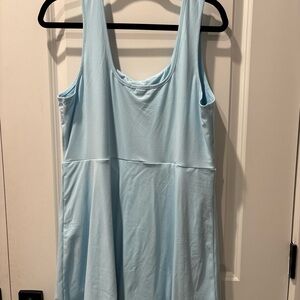 Light Blue athletic dress with built in shorts